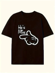 T-shirts summer casual fashion t-shirts women streetwear tops front print t-shirt with he/she is me graphic
